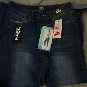 NWT Cropped Women's Blue Jeans Skinny High Rise Roll Cuff 5/27